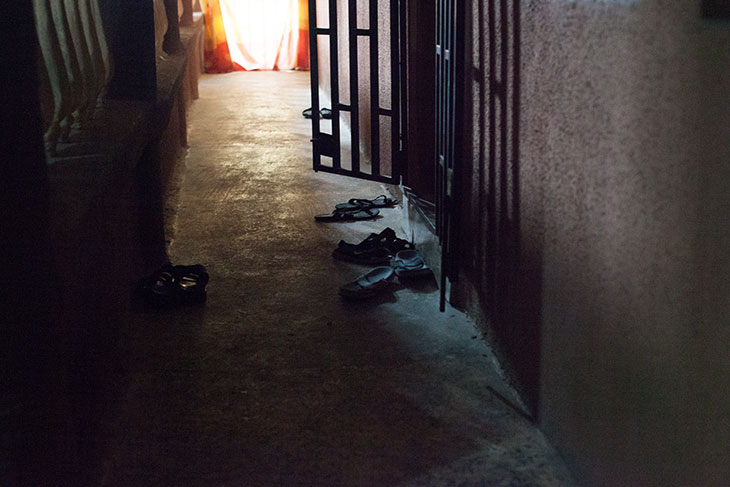 Shoes from boys in a juvenile detention center, Nigeria. © 2014 Watchlist/Ruth McDowall.