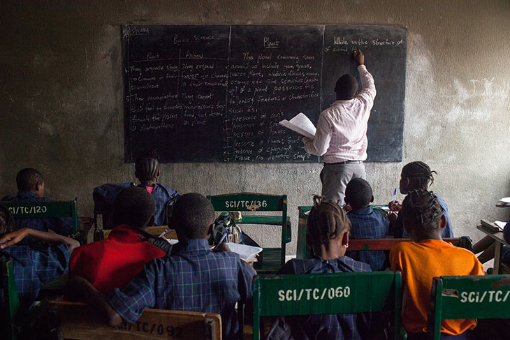Children attending class at a school in Nigeria. © 2014 Watchlist/Ruth McDowall. 